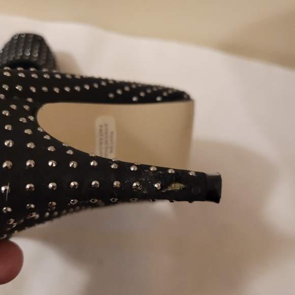 Women's Madden Girl Black Rhinestone Heels Shoes Size US 8 Stiletto - Picture 4 of 8